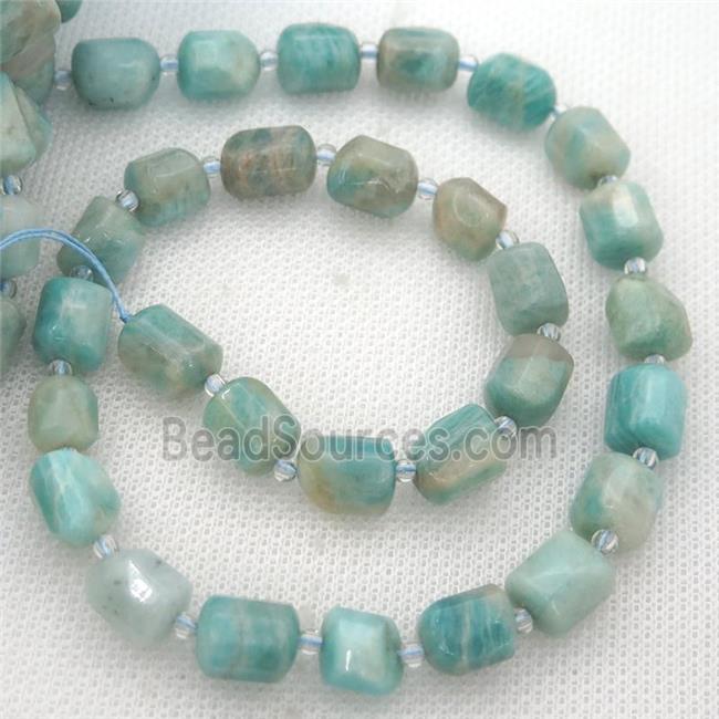 green Amazonite beads, freeform