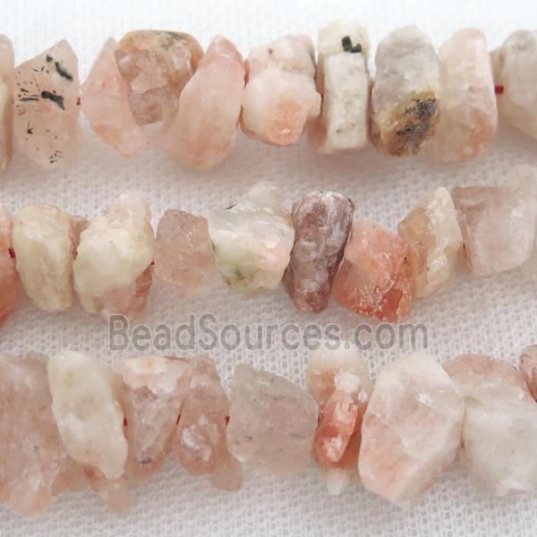 raw goldspot Sunstone beads, freeform