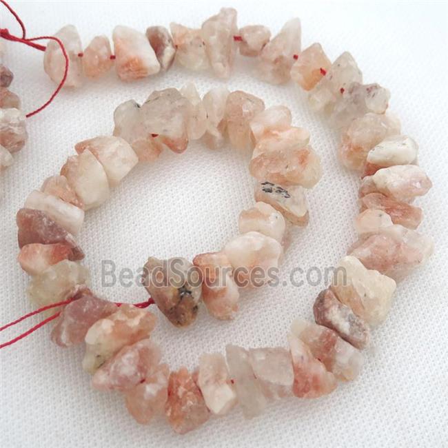 raw goldspot Sunstone beads, freeform