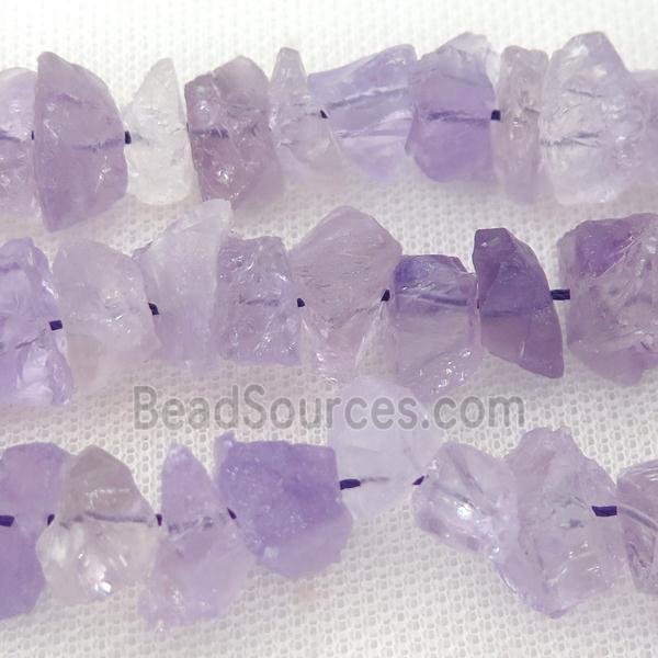 lt.purple Amethyst chip beads, freeform