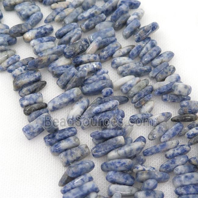 blue Dalmatian Jasper chip beads