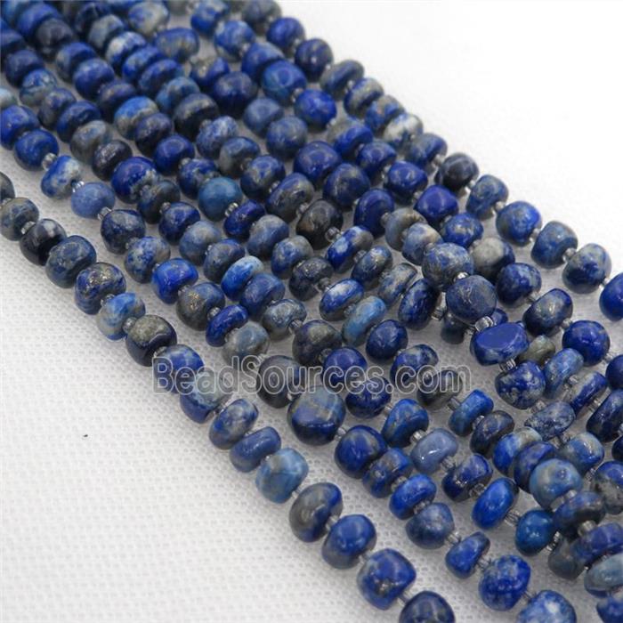 blue Lapis rondelle beads