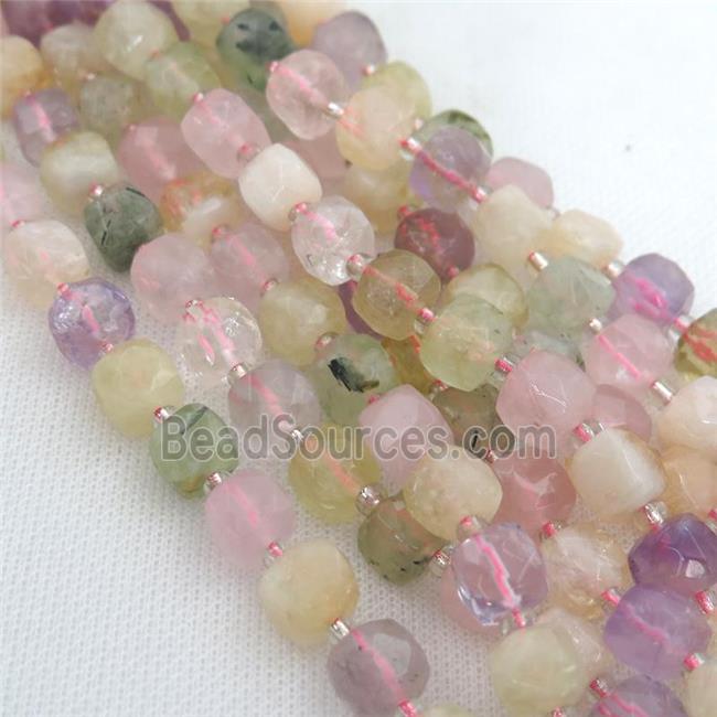 mix Gemstone Beads, faceted cube