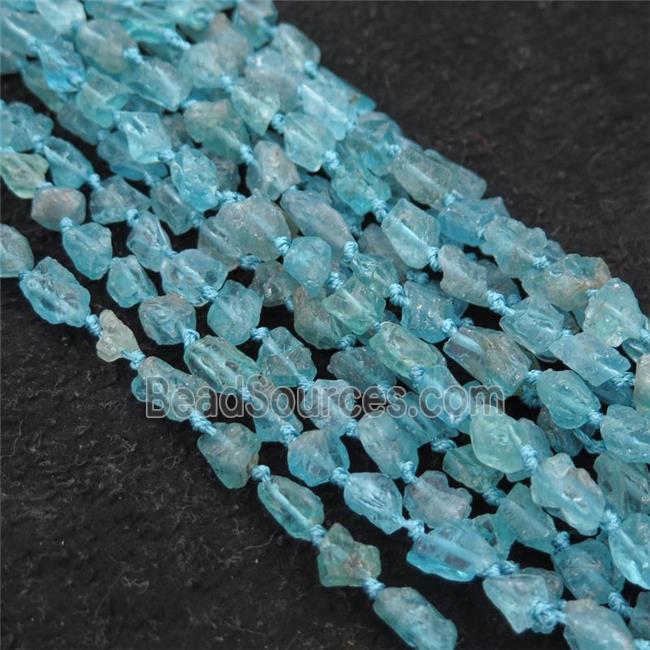 blue Apatite Beads, freeform