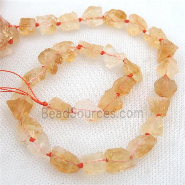 rough Citrine Beads, freeform