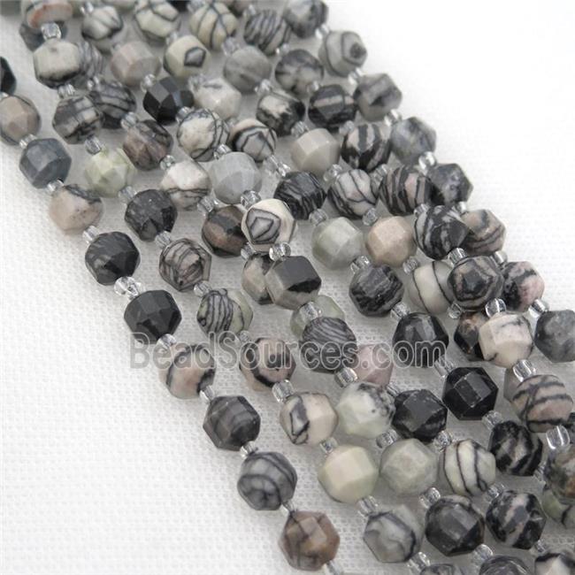 black Line Jasper bullet beads