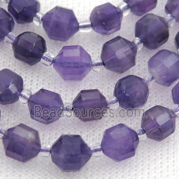 purple Amethyst bullet beads