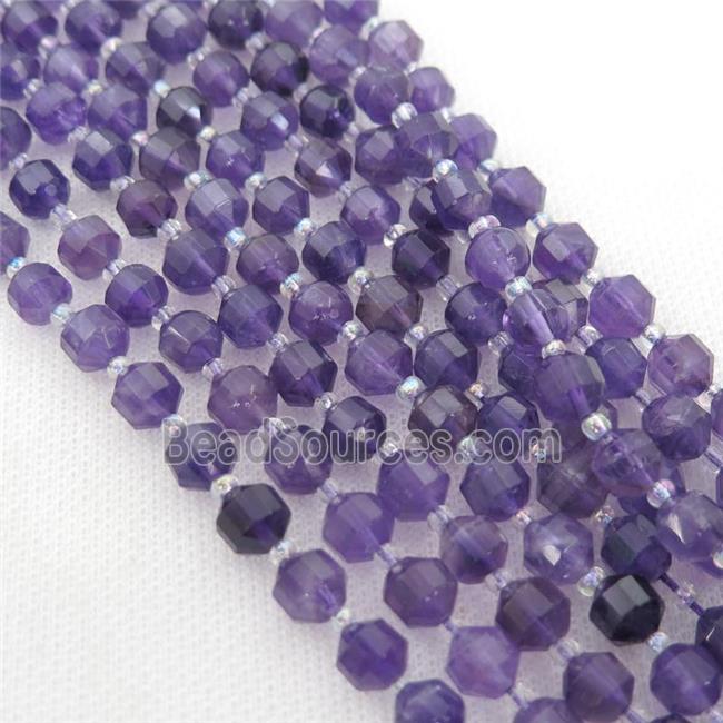 purple Amethyst bullet beads