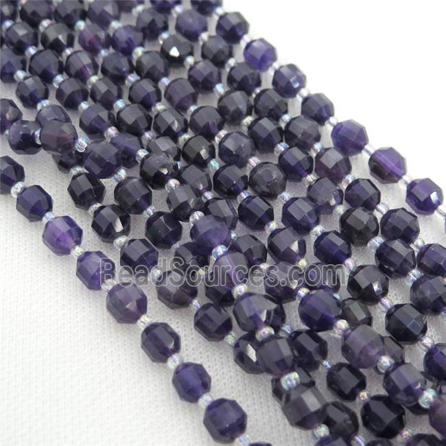 deeppurple Amethyst bullet beads