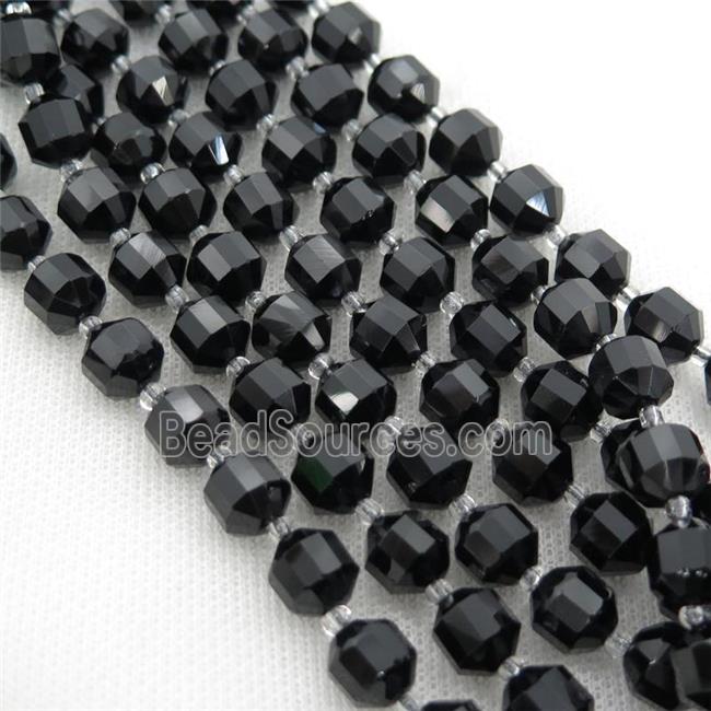 black Onyx Agate bullet beads