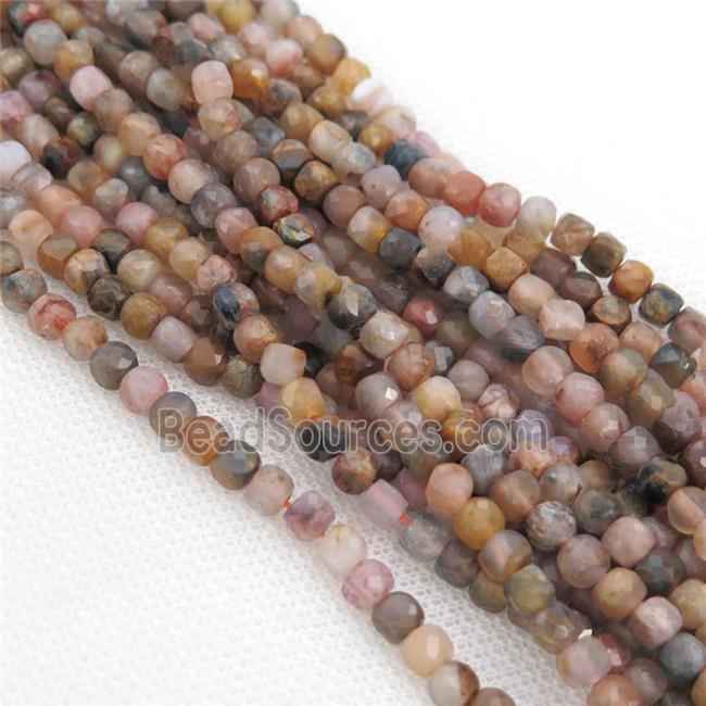 Pietersite Jasper Beads, faceted cube