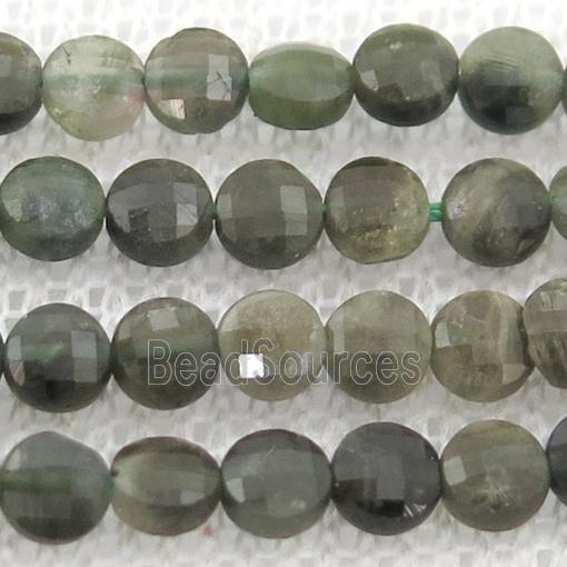 green African Chrysoprase Beads, faceted circle