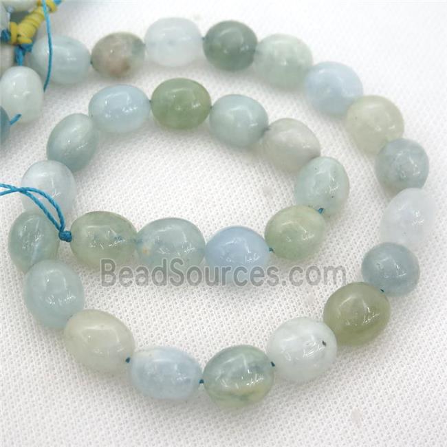 Aquamarine Beads, freeform, multicolor