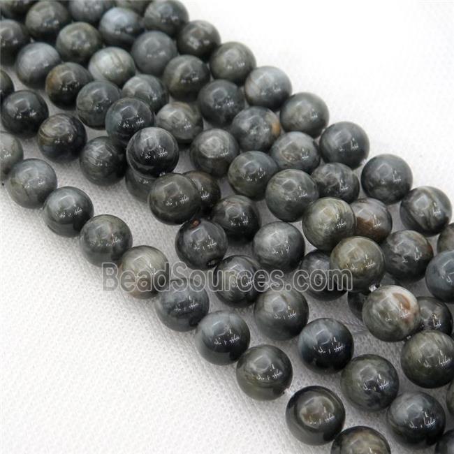 Eagle eye Stone Beads, round, B-grade