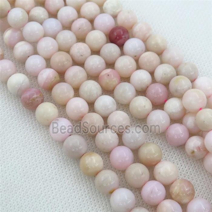 pink Opal Beads, round, B-grade