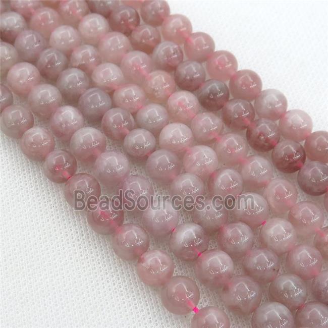 Madagascar Rose Quartz Beads, round, pink