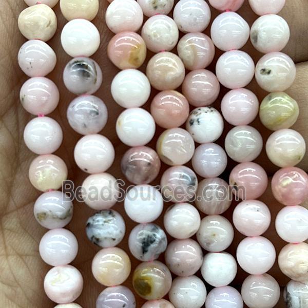 pink Opal Beads, round, B-grade