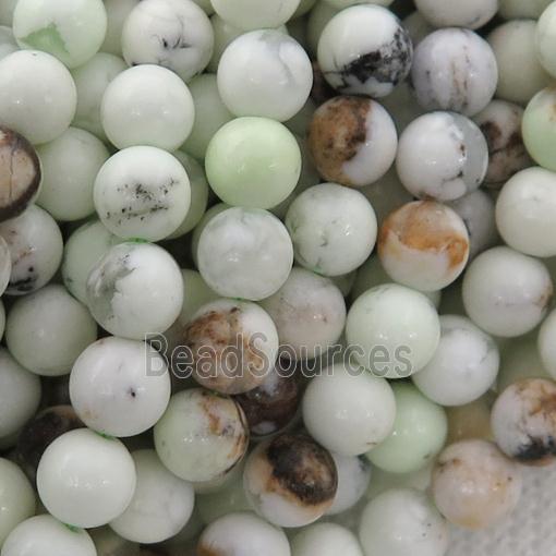 Round Lemon Jasper Beads Olive Smooth