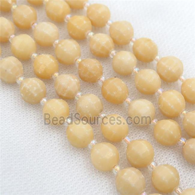 Chinese Yellow Jade lantern Beads