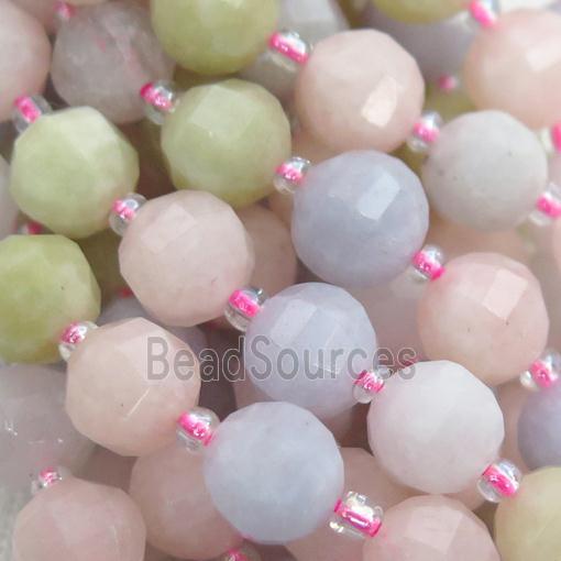 Morganite lantern Beads, mixed color, treated