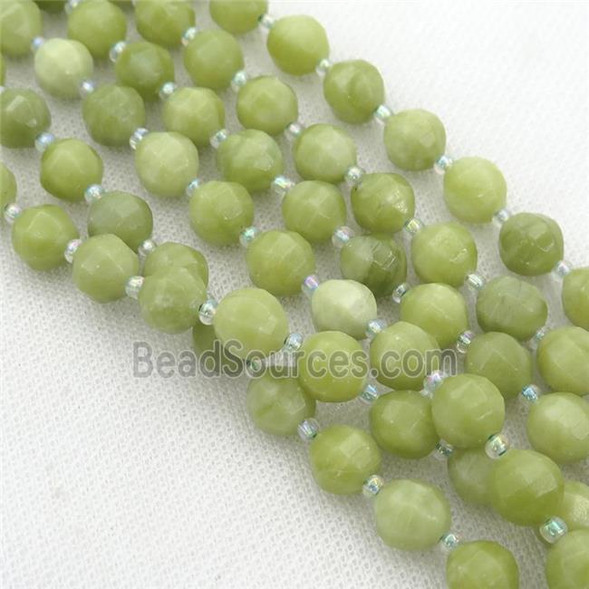 olive Chrysoprase lantern beads