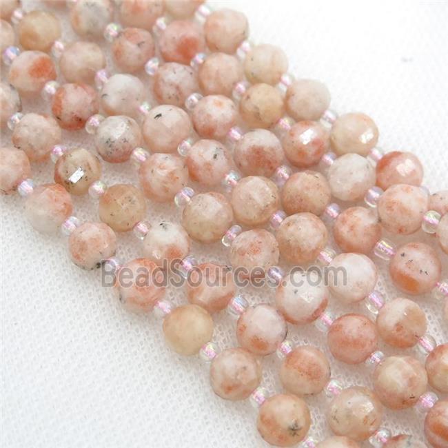orange Sunstone lantern beads
