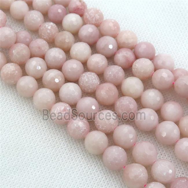 Chinese Pink Opal Beads, faceted round