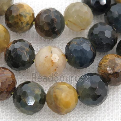 Tiger Quartz Beads, faceted round