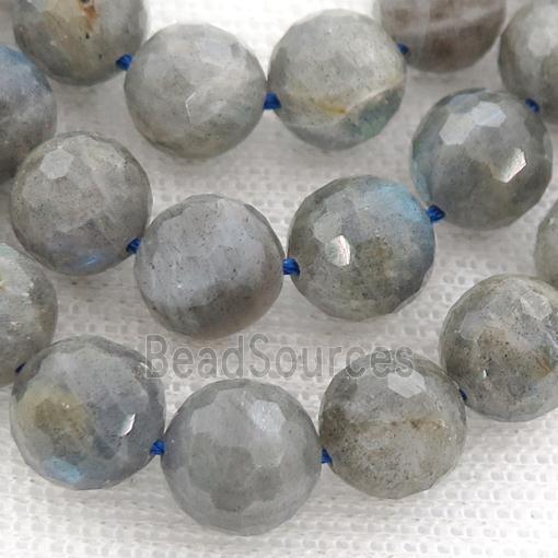 Labradorite Beads, faceted round, B-grade