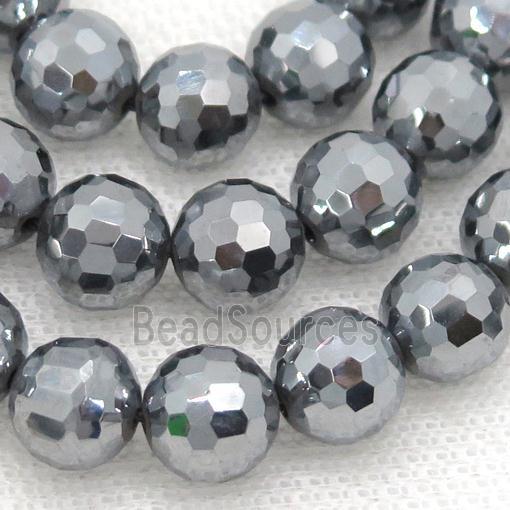 Terahertz Stone Beads, faceted round