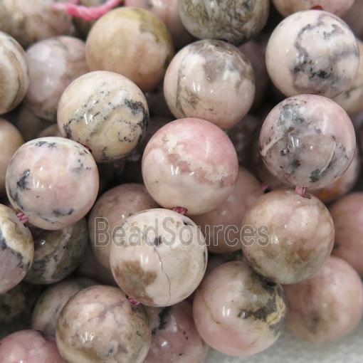 Pink Argentine Rhodochrosite Beads Smooth Round B-Grade