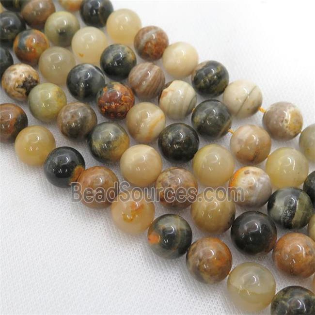 Natural Indonisia Bumblebee Jasper Beads Smooth Round