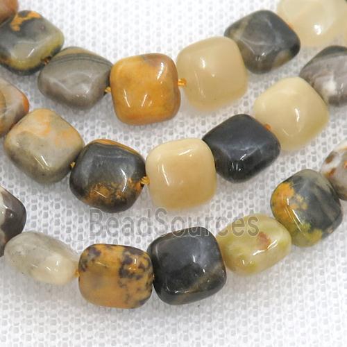 Bumblebee Jasper Beads, square