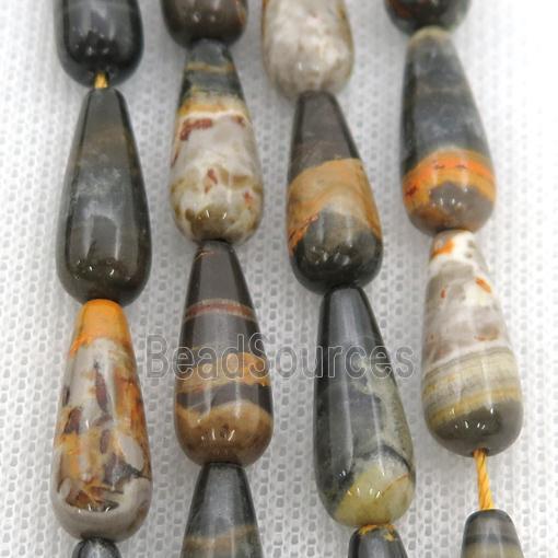 Bumblebee Jasper teardrop beads