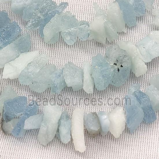 blue Aquamarine chip beads