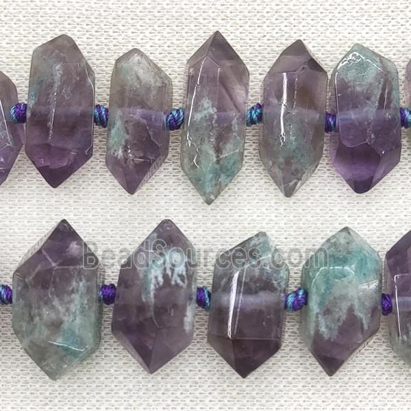 Amethyst bullet beads