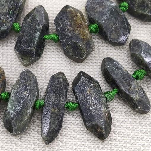 black Tourmaline Beads, arrowhead