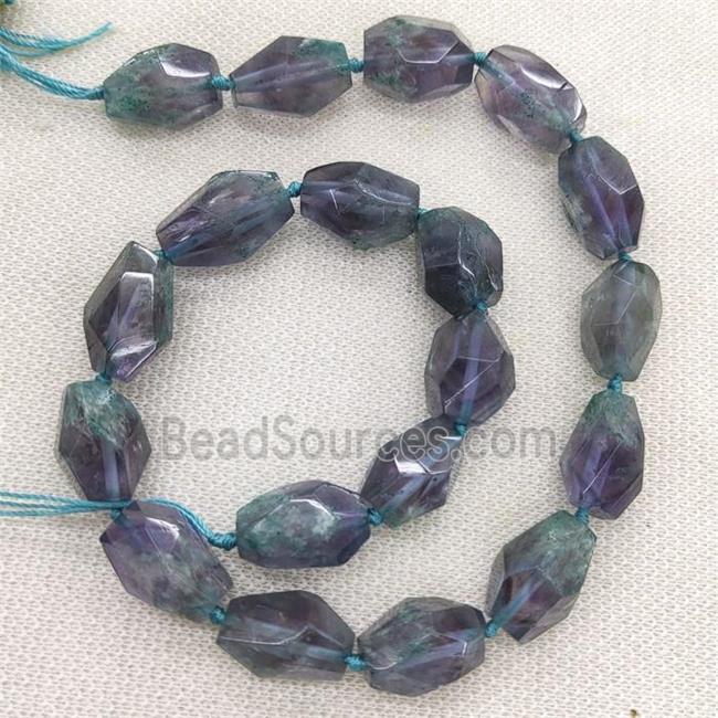 Amethyst Beads with green treated, freeform