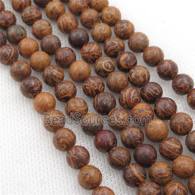 yellow Oak Jasper Beads, round