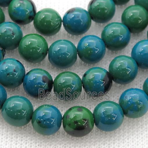 round Azurite Beads, dye