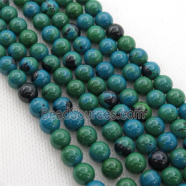 round Azurite Beads, dye