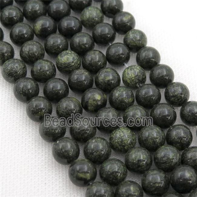 round Green Lace Jasper Beads