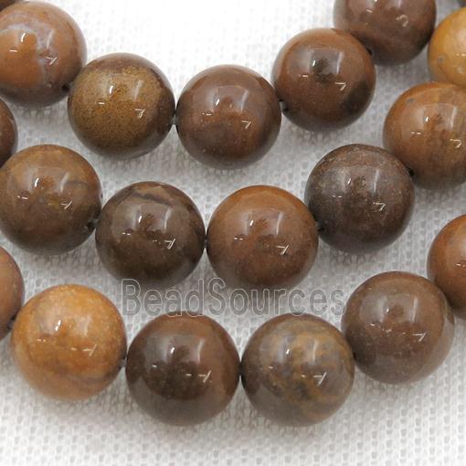 brown Ocean Jasper Beads, round