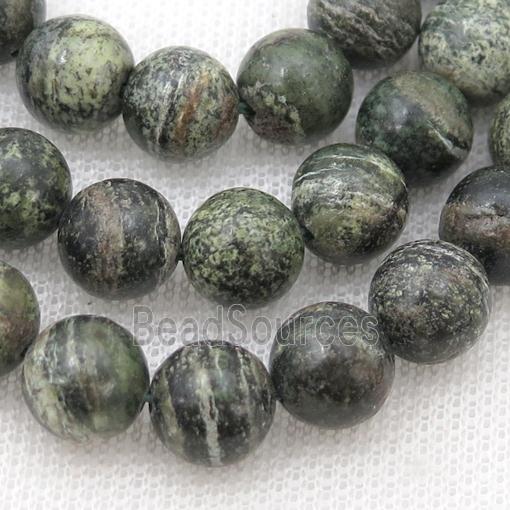 green Zebra Jasper Beads, round