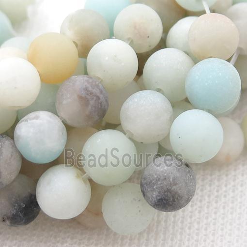 round matte Amazonite Beads