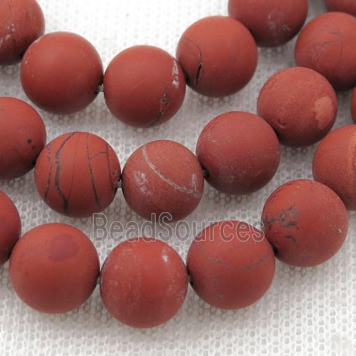 round matte Red Jasper Beads