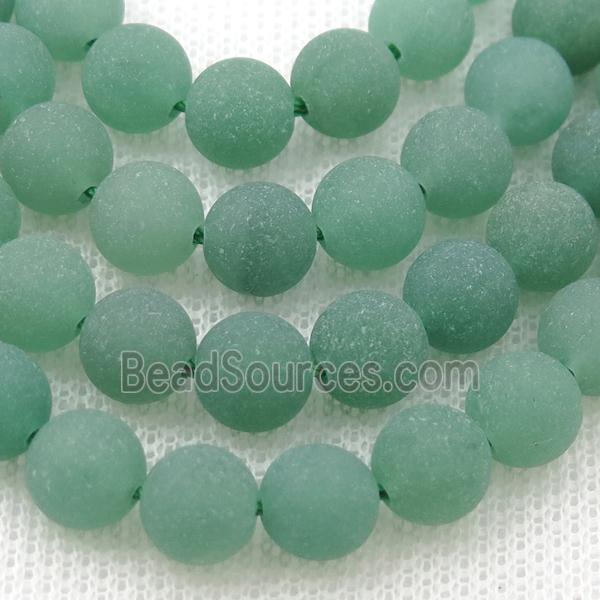 round matte Green Aventurine Beads