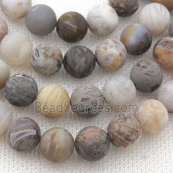 bamboo Agate Beads, round, matte