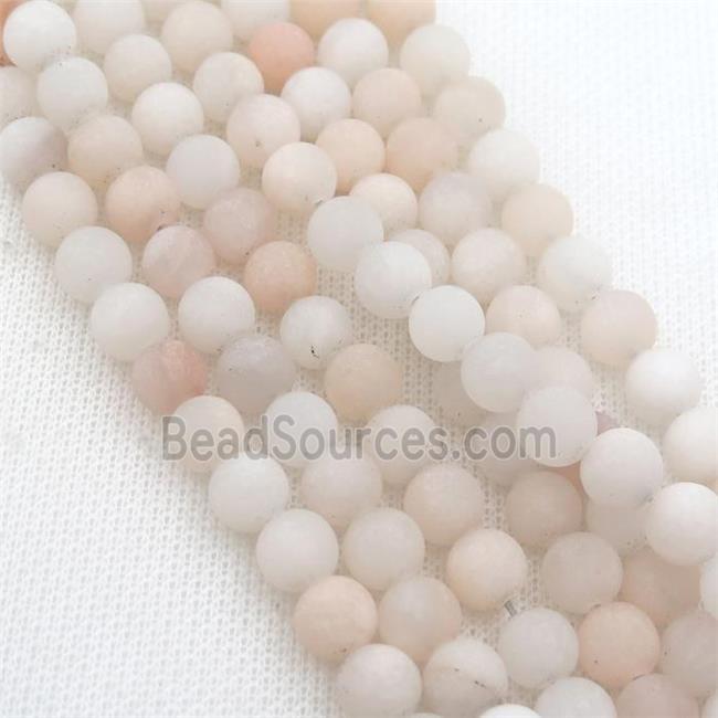 round Pink Aventurine Beads, matte