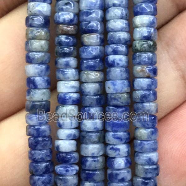 blue spot dalmatian Jasper heishi beads